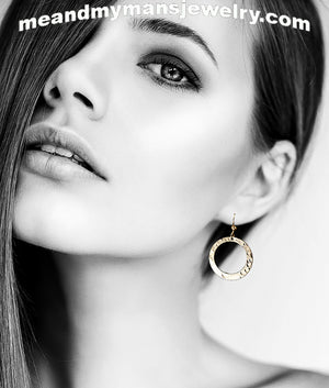 Hand Hammered 14K Gold Fill Hoop Earrings