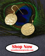 Hand Hammered 14K Gold Fill Disc Earrings