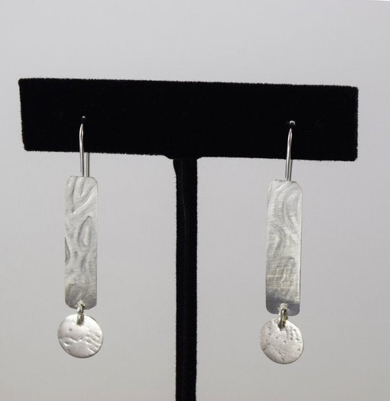 Sterling Silver Dangle Drop Geometric Earrings - MeAndMyMansJewelry