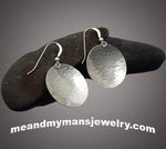 Sterling Silver Hand Hammered Disc Earrings
