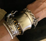 Wide Sterling Silver Cuff Bracelet - MeAndMyMansJewelry