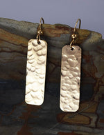 Hand Hammered 14K Gold Fill Drop Earrings - MeAndMyMansJewelry