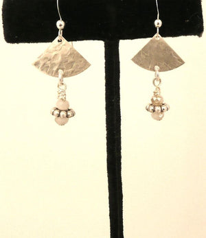 Sterling Silver Hammered Dangle Earrings - MeAndMyMansJewelry