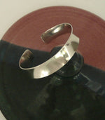 Narrow Sterling Silver Cuff Bracelet - MeAndMyMansJewelry