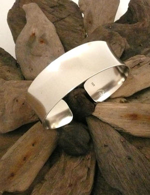 Simple But Elegant Sterling Silver Cuff Bracelet - MeAndMyMansJewelry