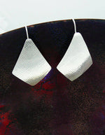 Sterling Silver Linen Patterned Dangle Earrings - MeAndMyMansJewelry