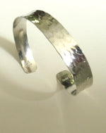 Hammered Sterling Silver Offset Bracelet - MeAndMyMansJewelry