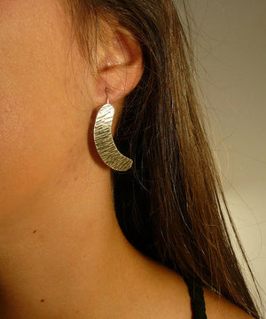 Sterling Silver Hammered Earrings - MeAndMyMansJewelry