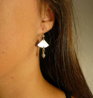 Sterling Silver Hammered Dangle Earrings - MeAndMyMansJewelry