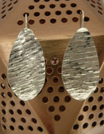 Hammered Sterling Silver Teardrop Dangle Earrings - MeAndMyMansJewelry