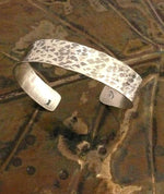 Hammered Sterling Silver Cuff Bracelet - MeAndMyMansJewelry