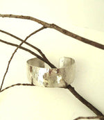 Hand Hammered Sterling Silver Cuff Bracelet - MeAndMyMansJewelry