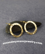 Hand Hammered 14K Gold Fill Hoop Earrings