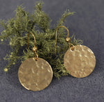 Hand Hammered 14K Gold Fill Disc Earrings - MeAndMyMansJewelry