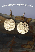 Hand Hammered 14K Gold Fill Disc Earrings